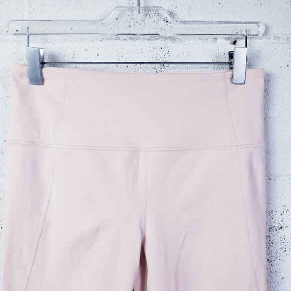 Athleta Eclipse Mesh Crop Leggings Size Medium High Rise Stretch Workout Pink - Picture 4 of 10